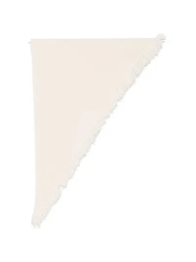 Uma Wang Fringed Triangle Scarf In Neutral