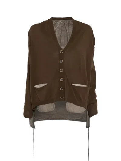 Uma Wang Front-pocket Cardigan Brown