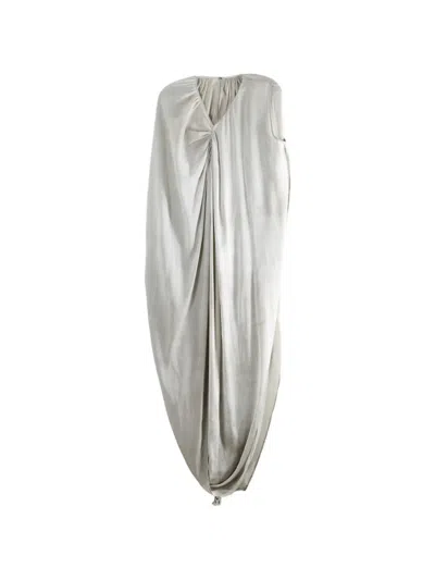 Uma Wang Gathered Sleeveless Dress In Gray
