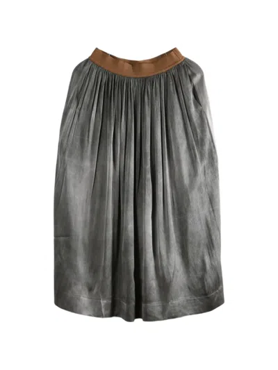 Uma Wang Gillian Gathered Skirt In Multi
