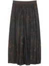 Uma Wang Gillian Maxi Skirt In 褐色