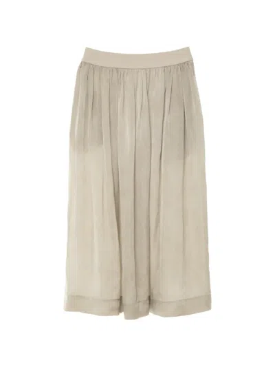 Uma Wang Gillian Midi Pleated Skirt In White
