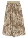 Uma Wang Gillian Midi Skirt In Neutrals