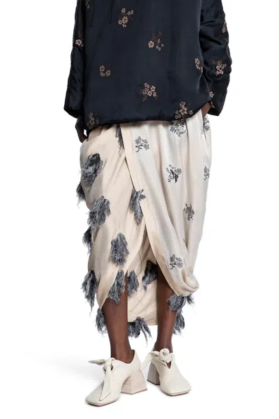 Uma Wang Menagere Skirt In Neutral