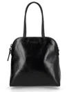 Uma Wang Glossy Finish Embossed Logo Tote Bag In Black