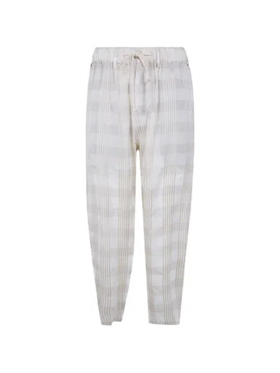 Uma Wang Gorlitz Pigiama Pants In White