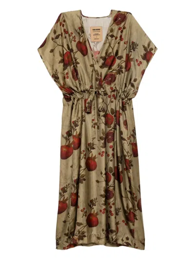 Uma Wang Graphic-print Dress In Green