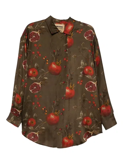 Uma Wang Graphic-print Shirt In Green