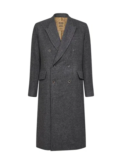 Uma Wang Grey Virgin Wool Riccardo Double-breasted Coat In Gray