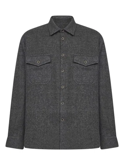 Uma Wang Grey Virgin Wool Tavis Overshirt In Gray