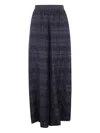 Uma Wang Grid-pattern Elastic-waist Trousers In Blue