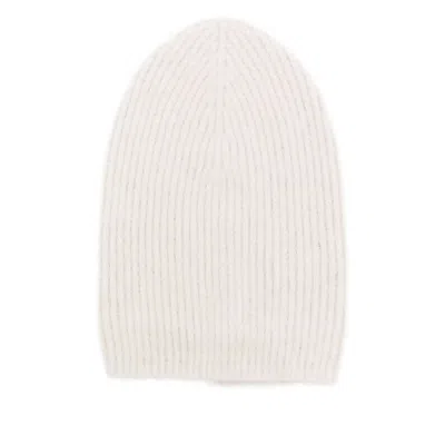 Uma Wang Ribbed Beanie In White