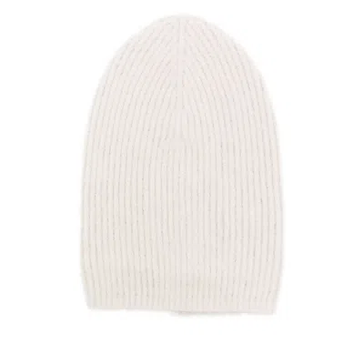 Uma Wang Ribbed Beanie In White