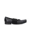 Uma Wang Elasticated-band Grainy-leather Ballet Flats In Black