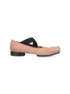 Uma Wang Square-toe Leather Ballerina Flats In Pink