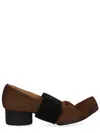 Uma Wang Elasticated-strap Pumps In Brown