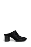 Uma Wang Block-heel Leather Mules In Black