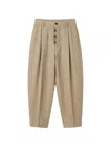 Uma Wang Herringbone-pattern Pleated Trousers In Brown
