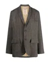 Uma Wang Herringbone-pattern Single-breasted Blazer In Gray