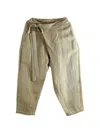 Uma Wang Herringbone-pattern Wrap-style Trousers In Brown
