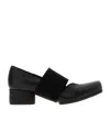 Uma Wang Elasticated-band Grainy-leather Ballet Flats In Black