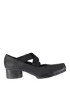 Uma Wang Lace-up Block Heel Shoes In Black