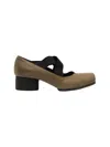Uma Wang Woman Pumps Khaki Size 6 Calfskin In Burgundy