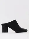 Uma Wang Block-heel Leather Mules In Black