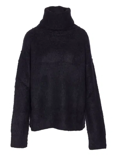 UMA WANG HIGH-NECK LONG-SLEEVE SWEATER