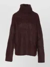 Uma Wang High-neck Alpaca-blend Sweater In Brown