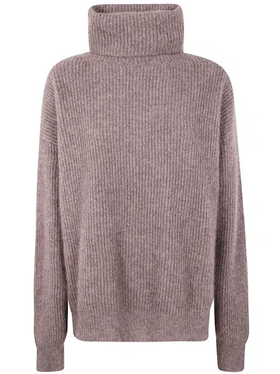 Uma Wang High Neck Sweater In Brown