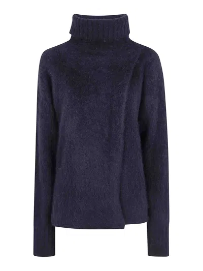 Uma Wang High Neck Top In Black
