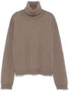 Uma Wang High Neck Top In Brown