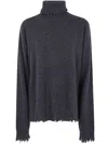 Uma Wang Cozy Turtleneck Long Sleeve Knit Top In Gray