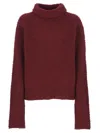 Uma Wang High Neck Top In Red
