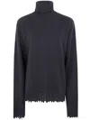 Uma Wang Turtleneck Frayed-hem Sweater