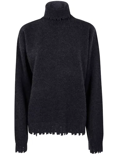 Uma Wang "high Neck Top" Sweater In Black