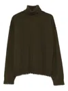 Uma Wang High Neck Top Woman Military Green In Brown