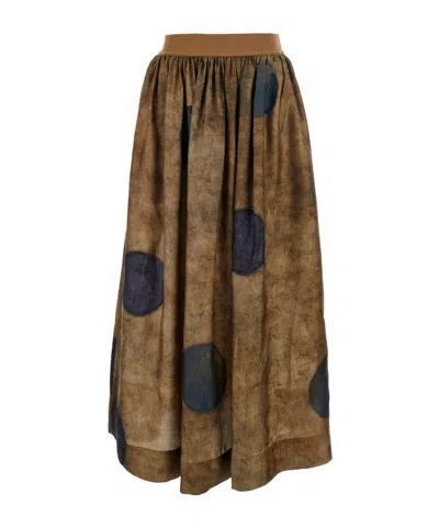 Uma Wang High-waisted Midi Skirt In Brown