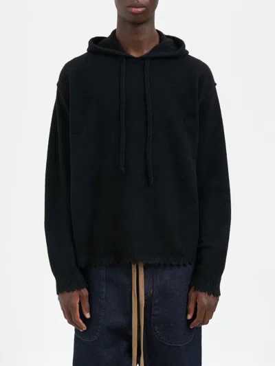 Uma Wang Hooded Sweater In Black
