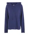 Uma Wang Hooded Scalloped-hem Sweater In Blue