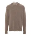 Uma Wang Distressed Sweater In Brown