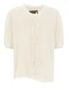 Uma Wang Sweater With Fringes In Neutrals