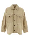 Uma Wang Mens Tan Patch-pocket Oversized-fit Cotton-blend Jacket In Neutral