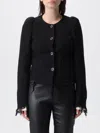 Uma Wang Distressed Frayed Hem Jacket With Front Pockets In Black