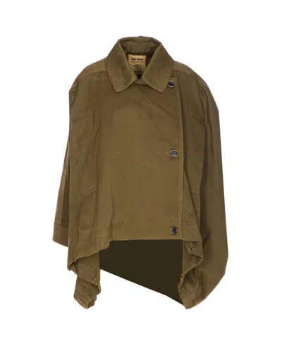 Uma Wang Omens Kew Relaxed-fit Cotton Jacket Dark Green