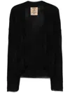 Uma Wang Jacquard-motif Cardigan In Black