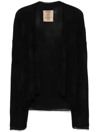 Uma Wang Jacquard-motif Cardigan In Black