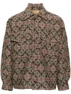 Uma Wang Jacquard-pattern Shirt Jacket In Brown