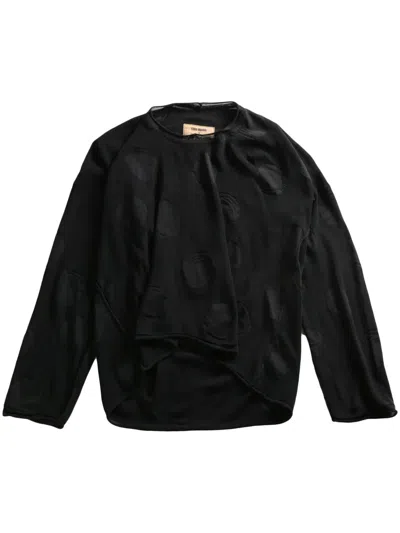 Uma Wang Jacquard Sweater In Black